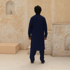 NEVY-BLUE KURTA PAJAMA