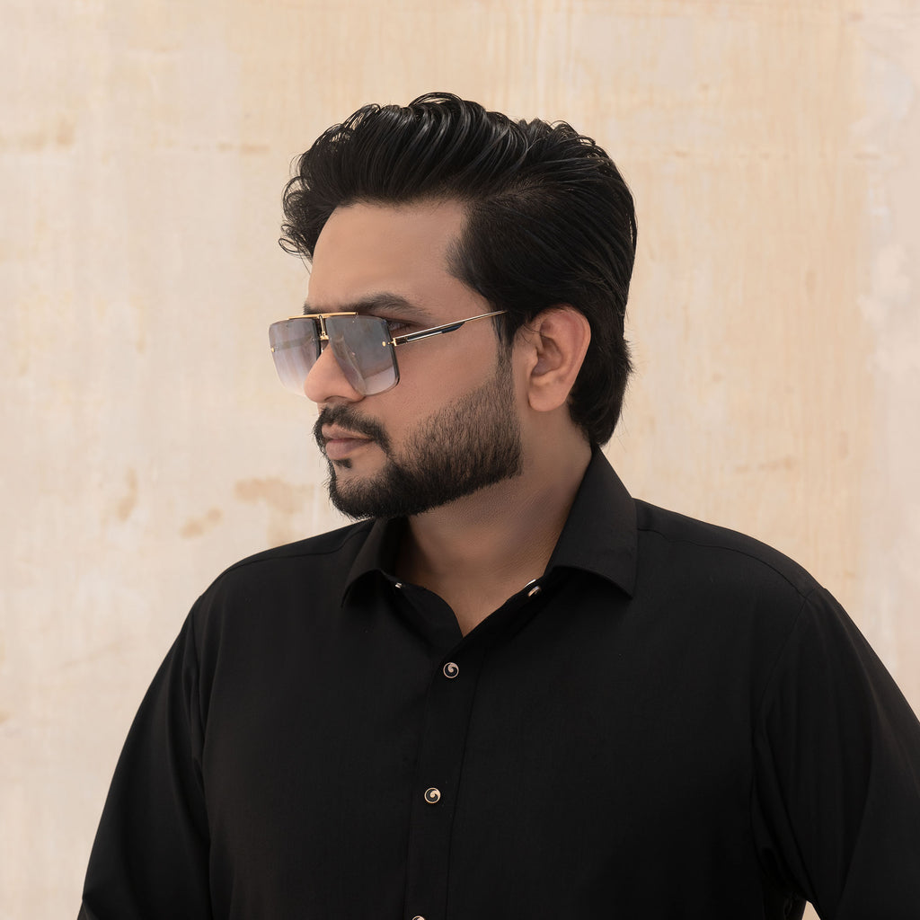 BLACK BLANDED KAMEEZ SHALWAR
