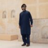 NEVY-BLUE KURTA PAJAMA