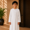 ChatGPT Image Aug 4, 2026, 06_50_49 AM ROUND-NECK WHITE KIDS THOBE/JUBBAH