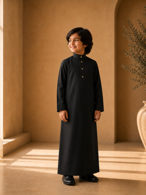 BLACK KIDS THOBE/JUBBAH