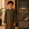 ChatGPT Image Jul 11, 2026, 08_49_43 PM ROUND-NECK MOULD-BROWN KIDS THOBE/JUBBAH