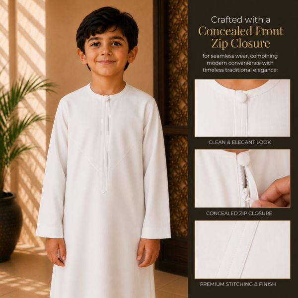 ChatGPT Image Jul 13, 2026, 02_33_27 AM ROUND-NECK WHITE KIDS THOBE/JUBBAH
