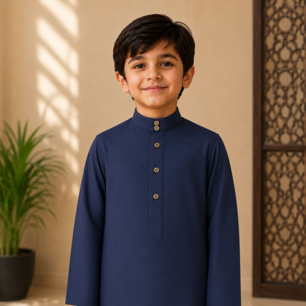 NEVY-BLUE KIDS THOBE/JUBBAH