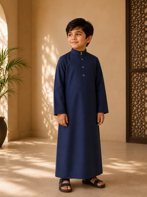 NEVY-BLUE KIDS THOBE/JUBBAH
