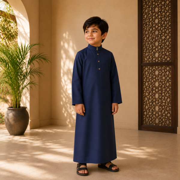 NEVY-BLUE KIDS THOBE/JUBBAH