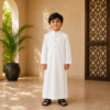 WHITE KIDS THOBE/JUBBAH