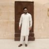 off-white blanded kameez shalwar