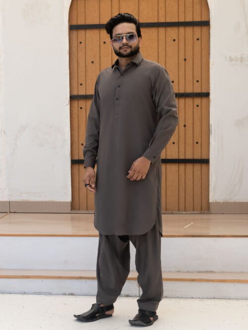 STONE-GREY blanded kameez shalwar
