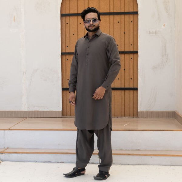 STONE-GREY blanded kameez shalwar