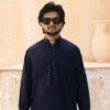 NEVY-BLUE KURTA PAJAMA