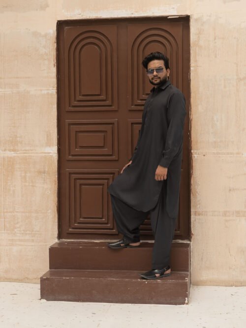 Charcoal blanded kameez shalwar