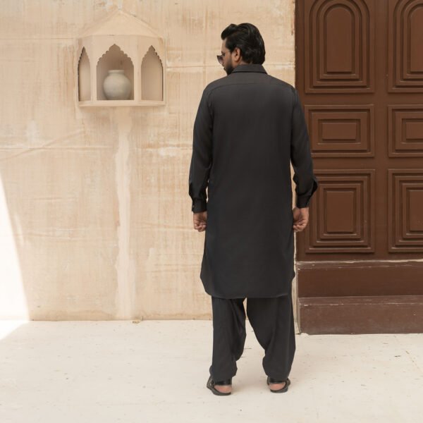 Charcoal blanded kameez shalwar