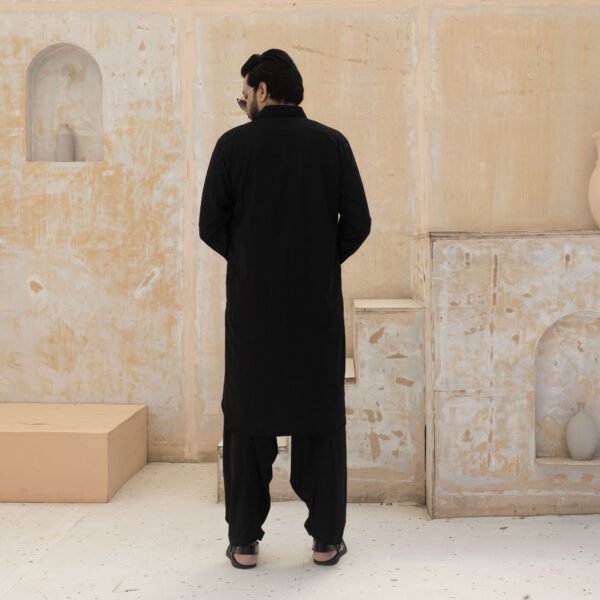 black blanded kameez shalwar