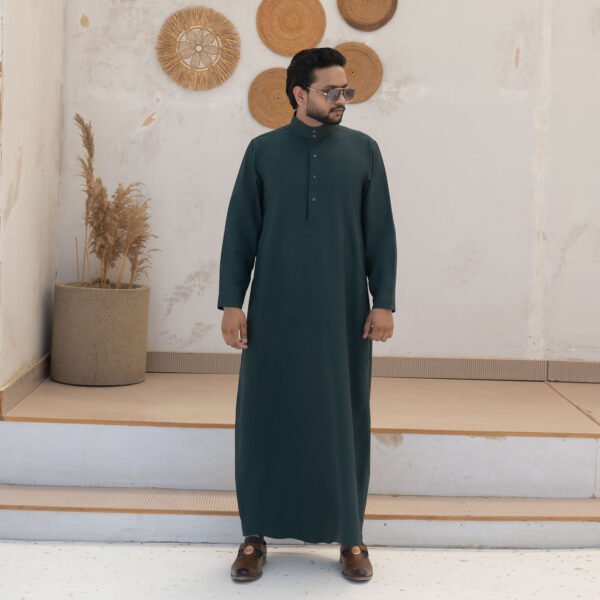 P1195999 PEACOCK-GREEN-Thobe/Jubbah